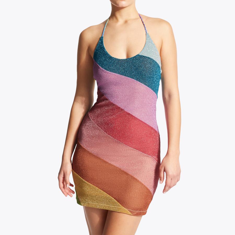 mini boden rainbow halter dress Multi Fabric Dress by KURT GEIGER LONDON Hide