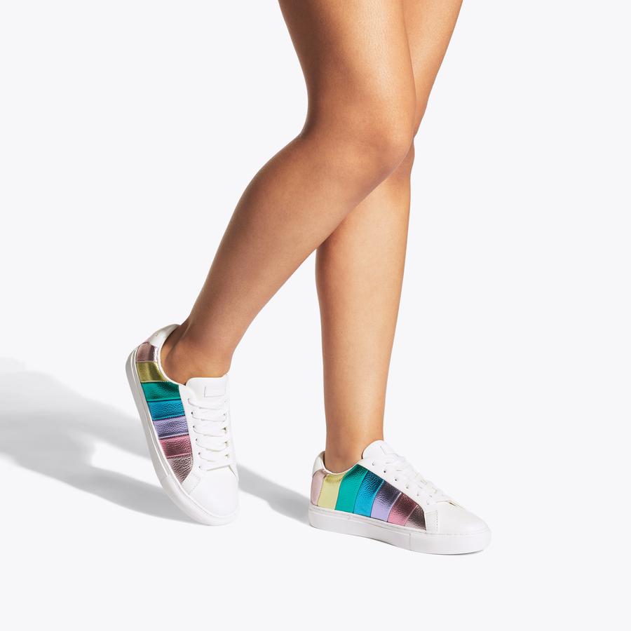 LANE STRIPE Pastel Rainbow Stripe Sneaker by KURT GEIGER LONDON