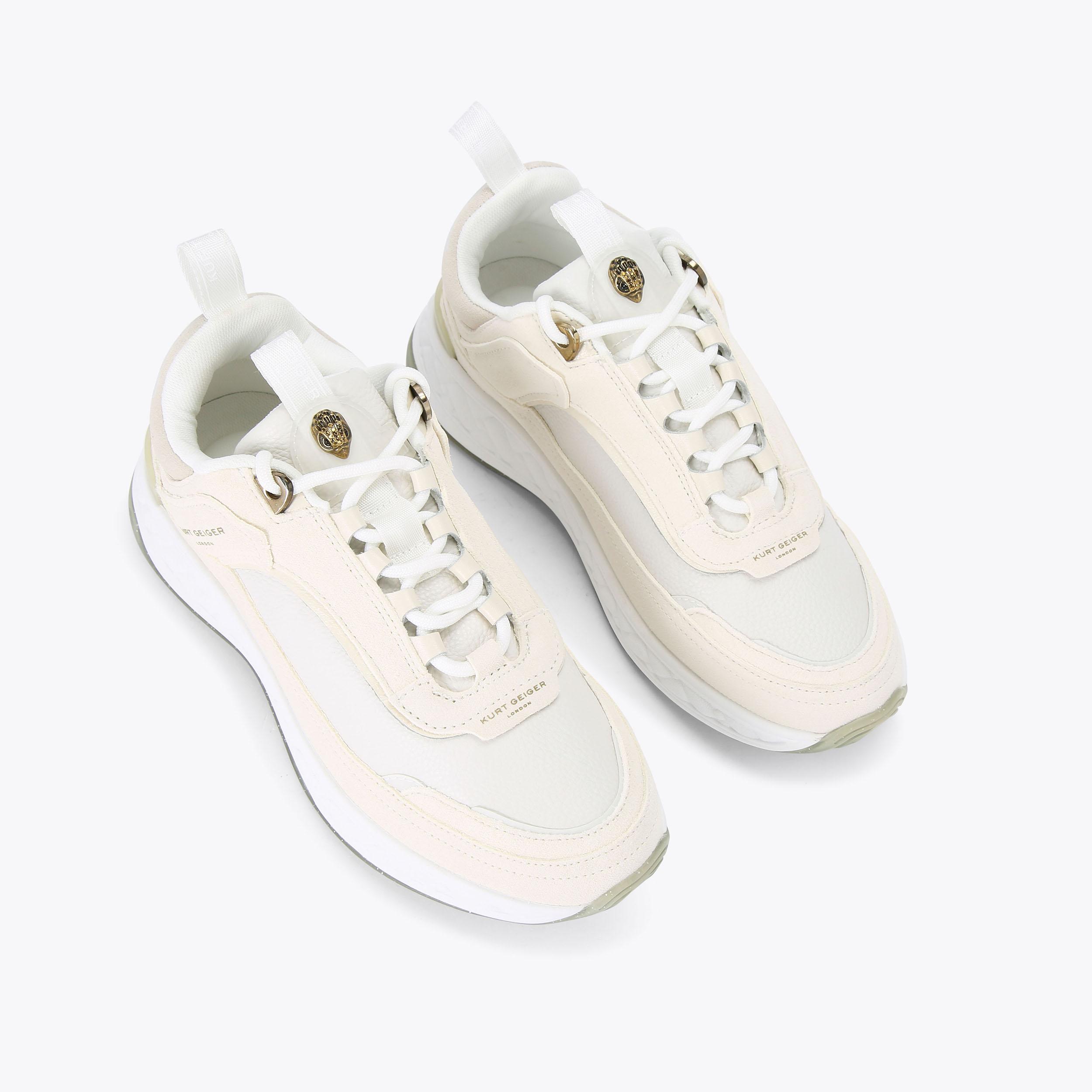 KENSINGTON SNEAKER Bone Leather Sneakers by KURT GEIGER LONDON
