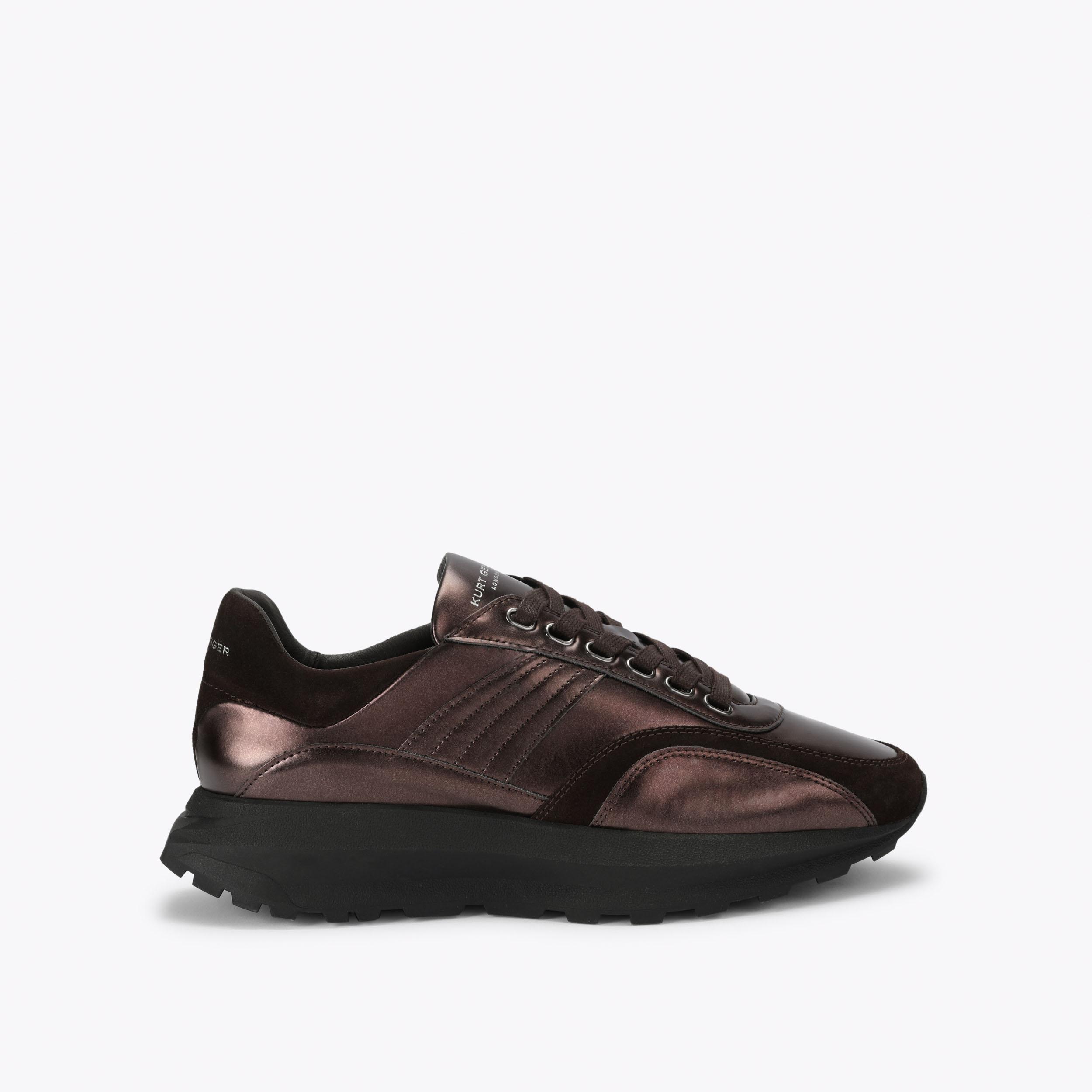 GASPAR Brown Suede Leather Sneaker by KURT GEIGER LONDON