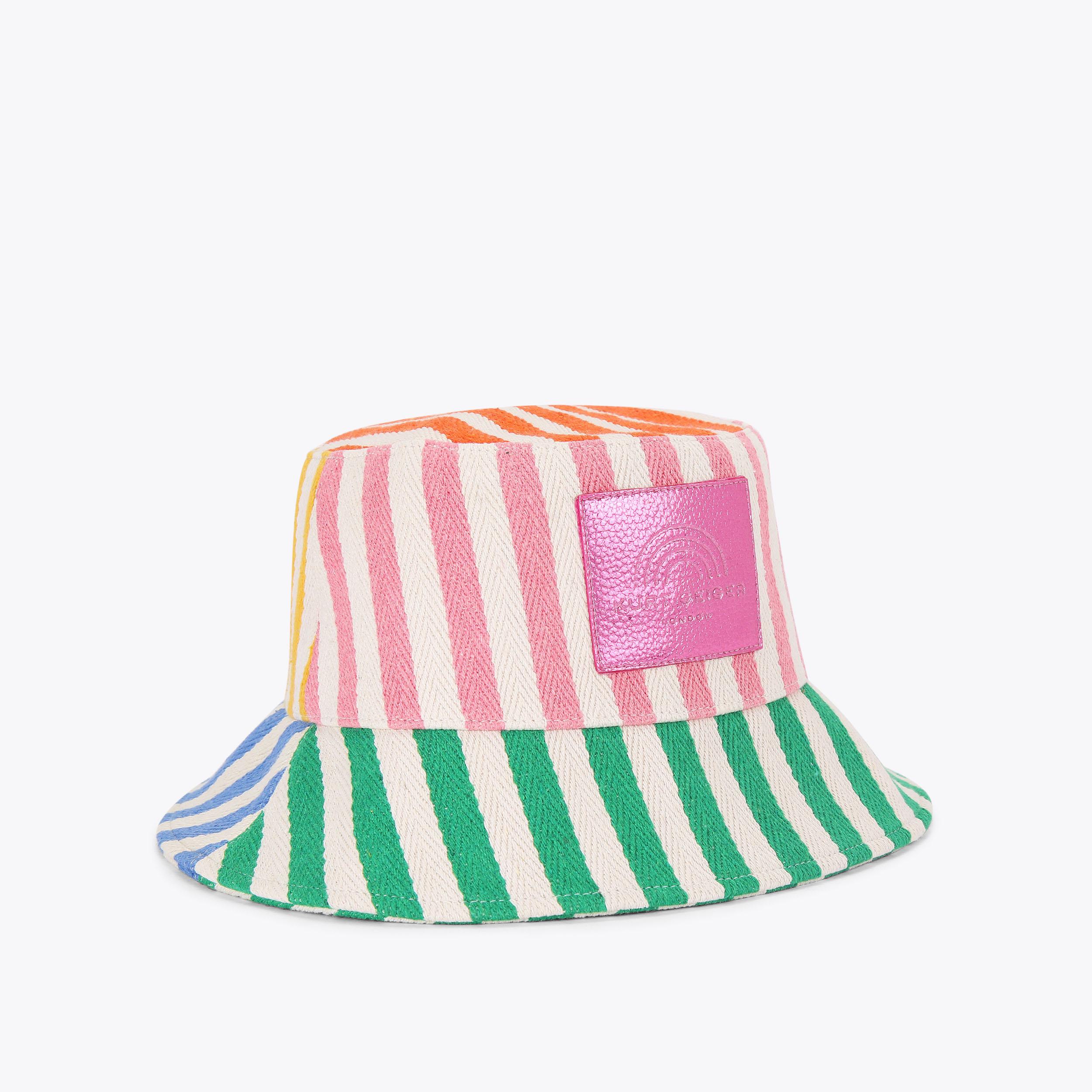 SOUTHBANK BUCKET HAT Striped Rainbow Hat by KURT GEIGER LONDON SOUTHBANK BUCKET HAT Striped Rainbow Hat by KURT GEIGER LONDON
