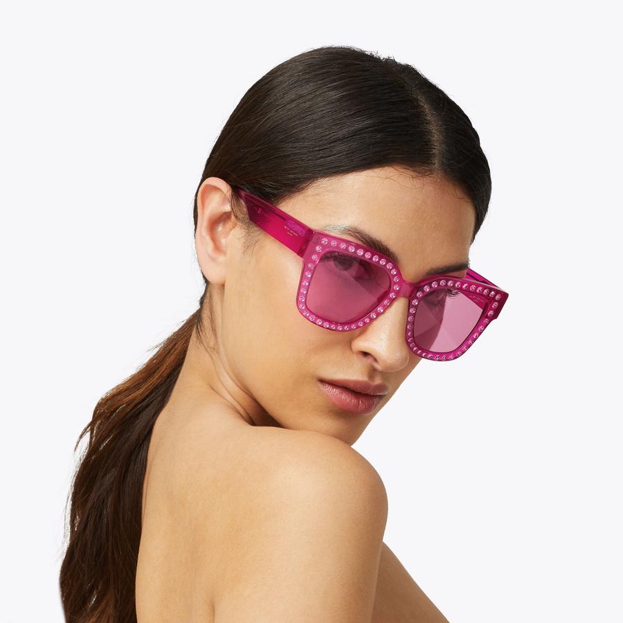 JEWEL SUNGLASSES Fuchsia Sunglasses by KURT GEIGER LONDON display picture 2