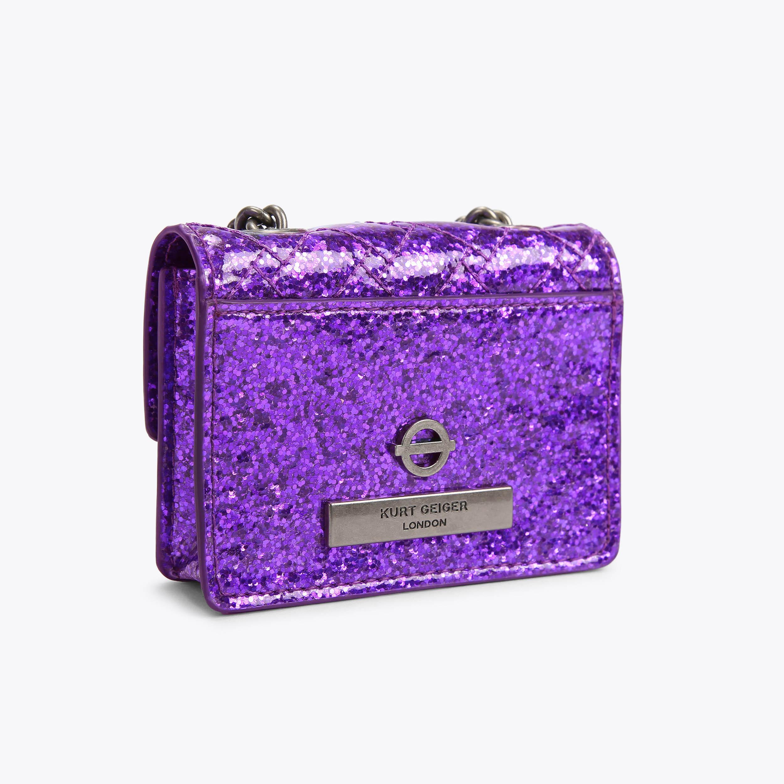 TFL MICRO KENSINGTON Purple Micro Quilted Cross Body Purse