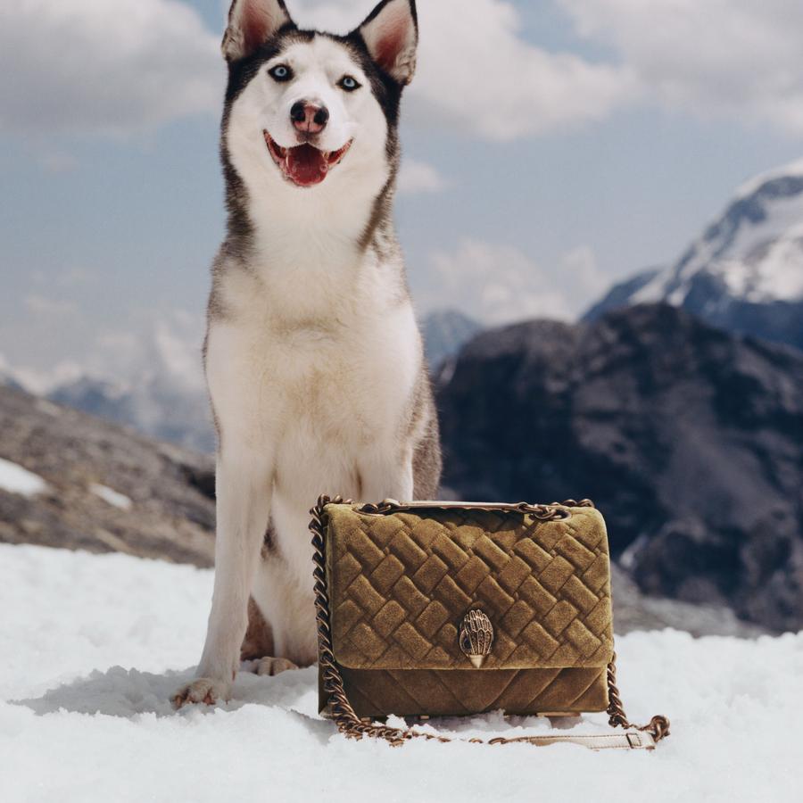 Camel Suede Kensington Bag | Designer Shoulder Bags | Kurt Geiger