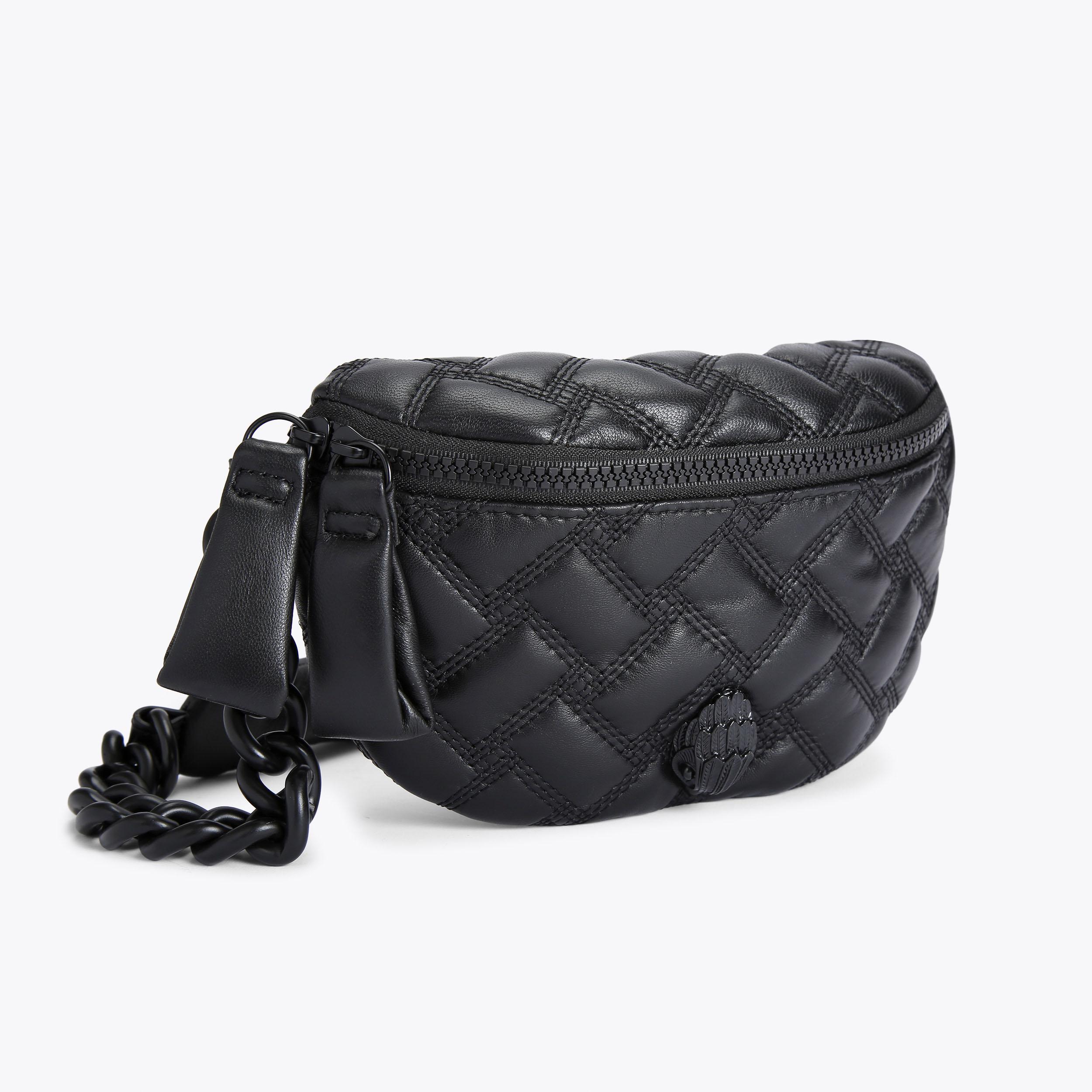 SM KENSINGTON BELTBAG DR Black Belt Bag by KURT GEIGER LONDON