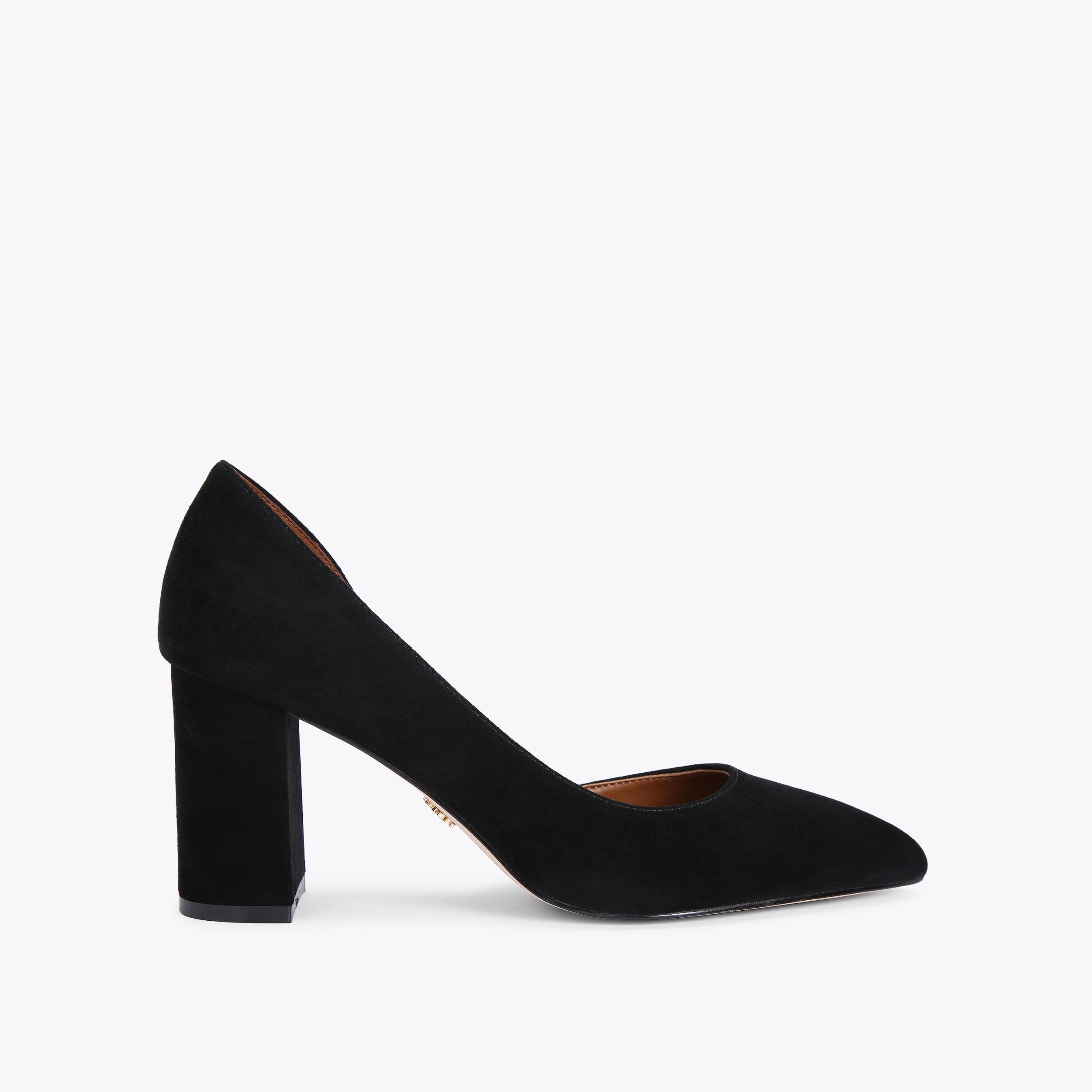 BURLINGTON COURT Black Suede Court Heels by KURT GEIGER LONDON