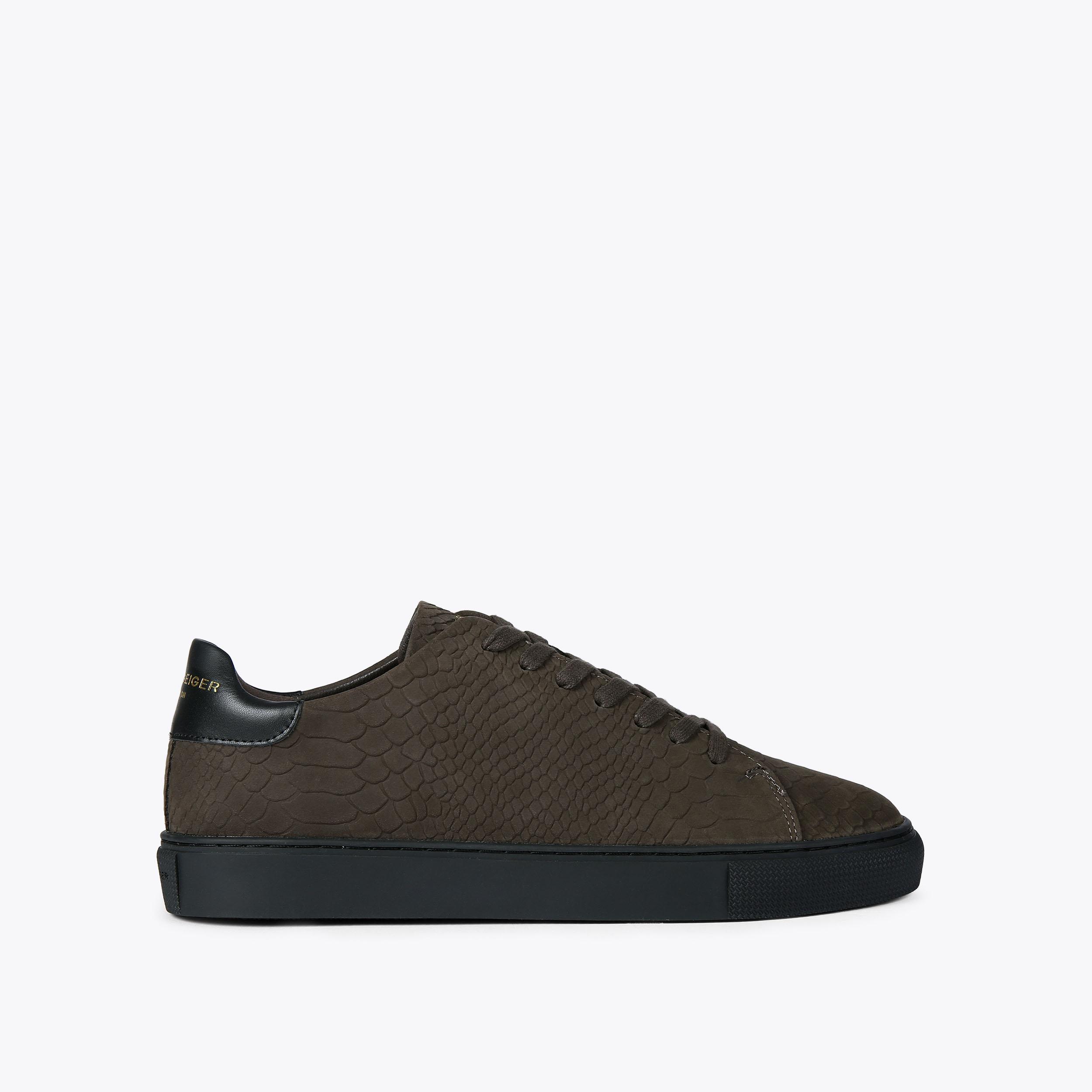 Kurt Geiger London Brown Lennon Slip On Sneaker Men 43.5/US10 China Leather LENNON SLIP ON Black Leather Slip On Sneakers by KURT GEIGER  main image 4