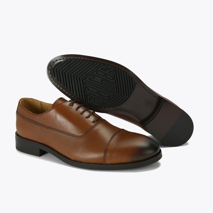 Hunter Oxford Brown Dress Shoes | Men's Tan Shoes | Kurt Geiger
