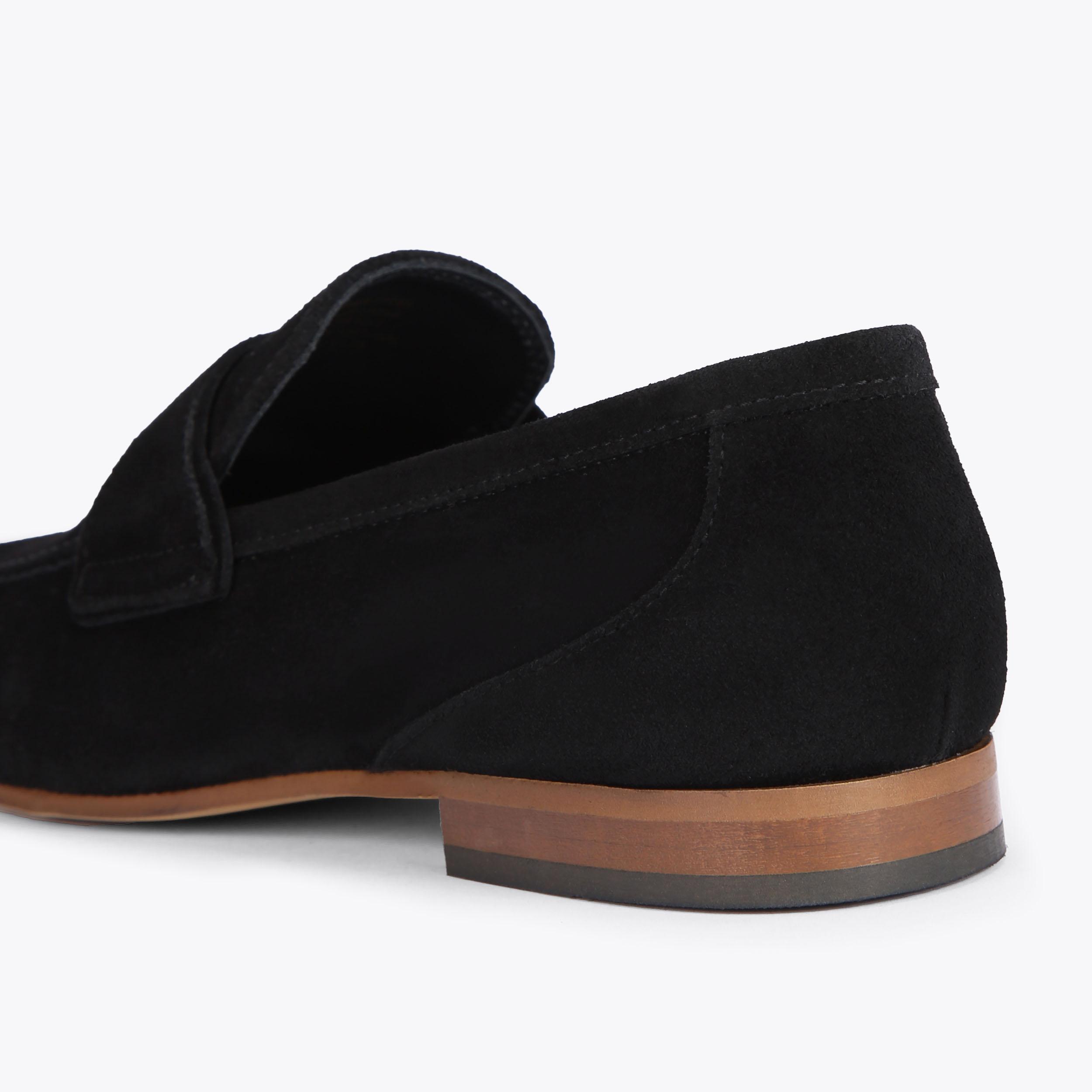 Kurt Geiger Mens Size 43.5 US 10 Suede Leather Black Penny Loafers Shoes Exc! BANK PENNY Dark Brown Slip On Loafers by KURT GEIGER LONDON main image 4