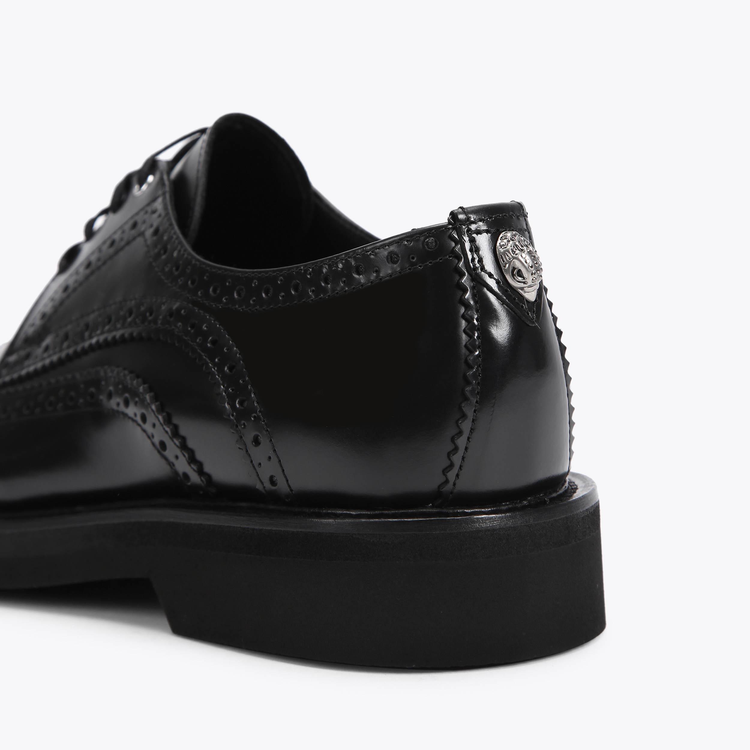 BANK BROGUE Black Leather Shoes by KURT GEIGER LONDON