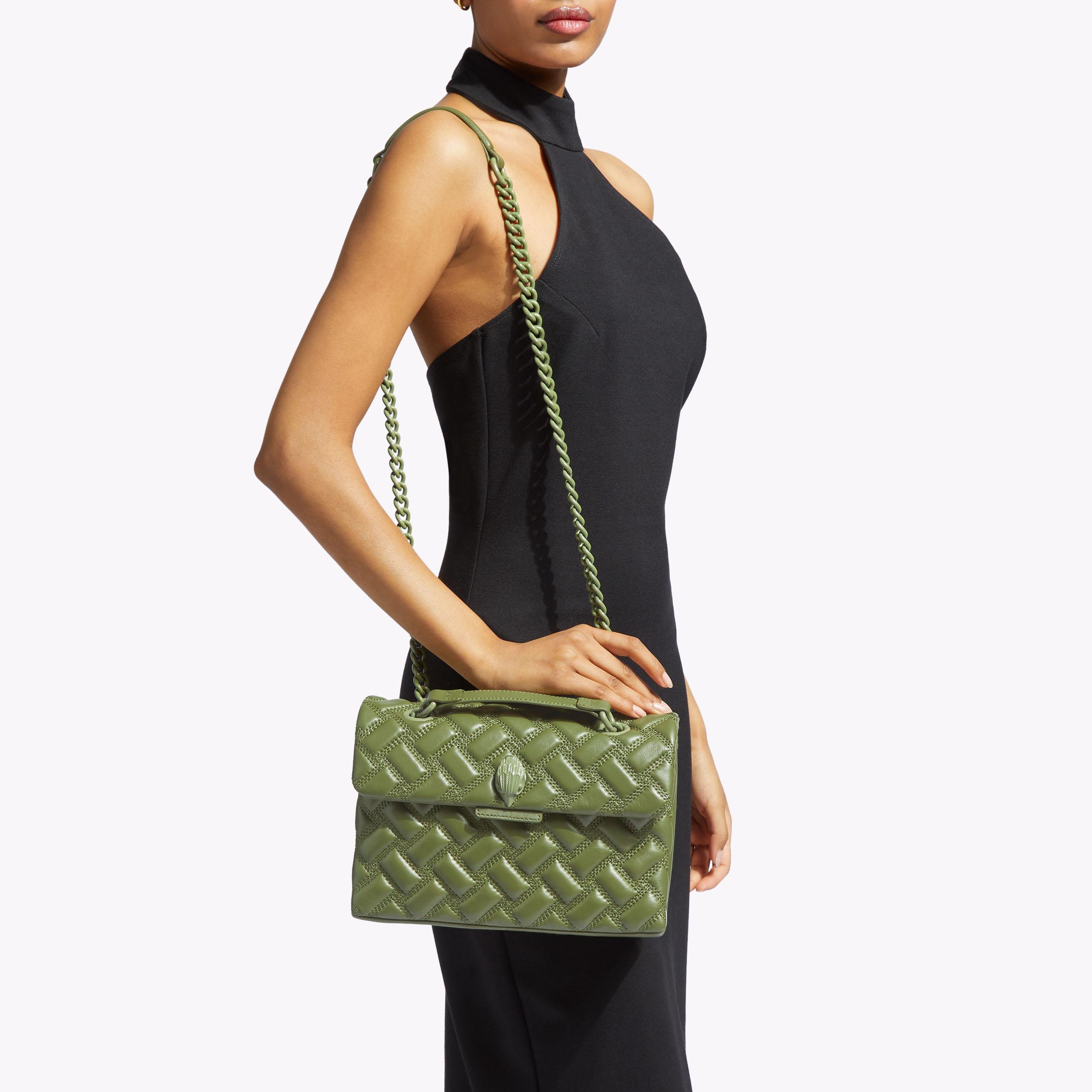 KENSINGTON BAG DRENCH Khaki Shoulder Purse by KURT GEIGER LONDON