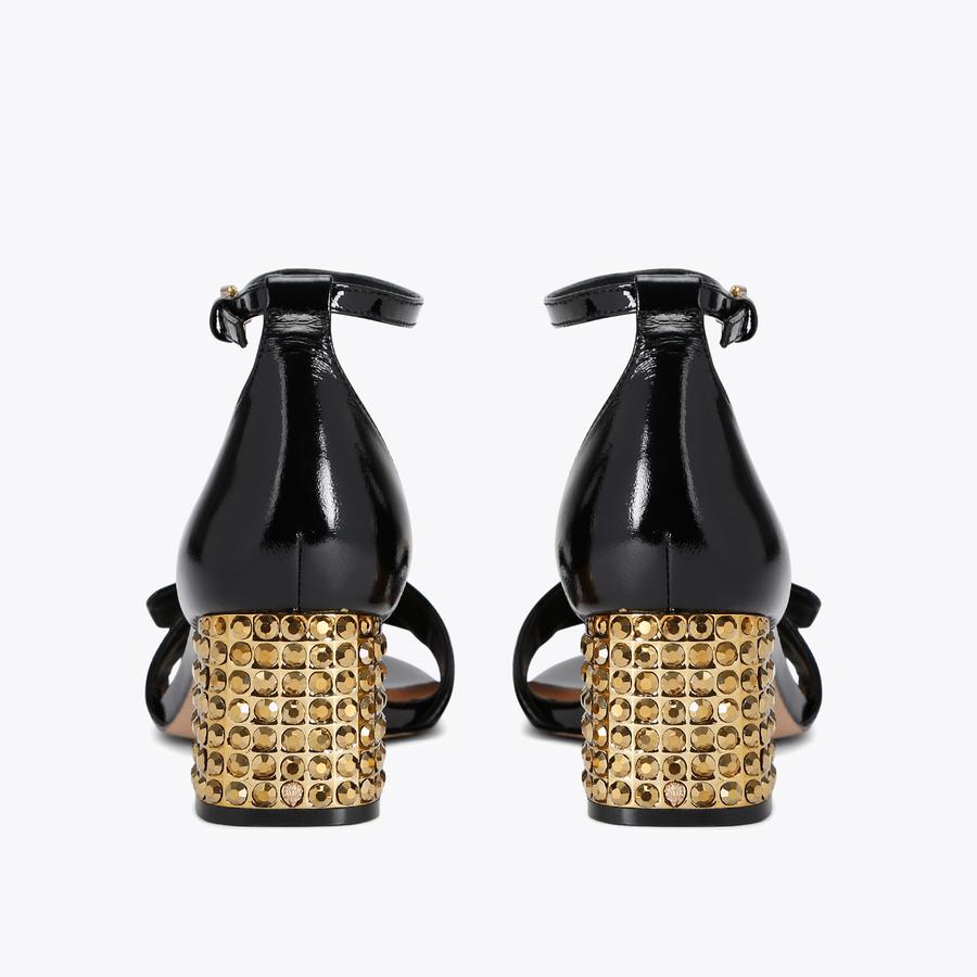 MAYFAIR BLOCK MID HEEL black block heel by KURT GEIGER LONDON