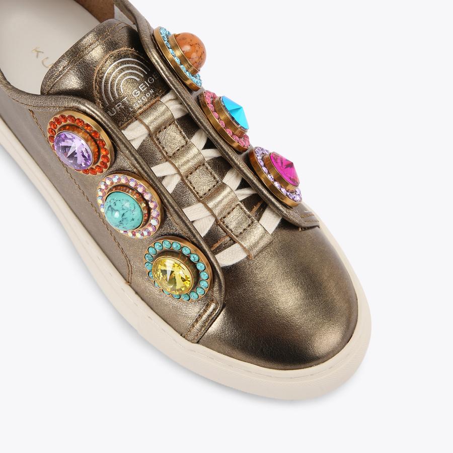 Laney Octavia Bronze Leather Sneaker | Kurt Geiger